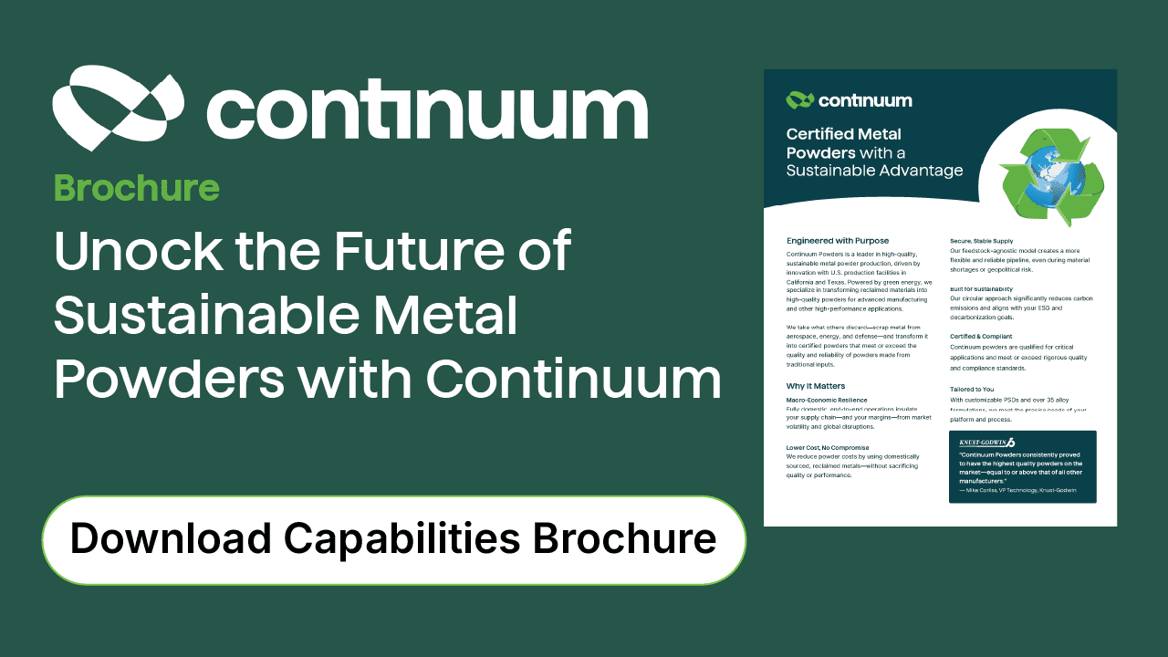 Knowledge Center 12 Continuum Powders Overview
