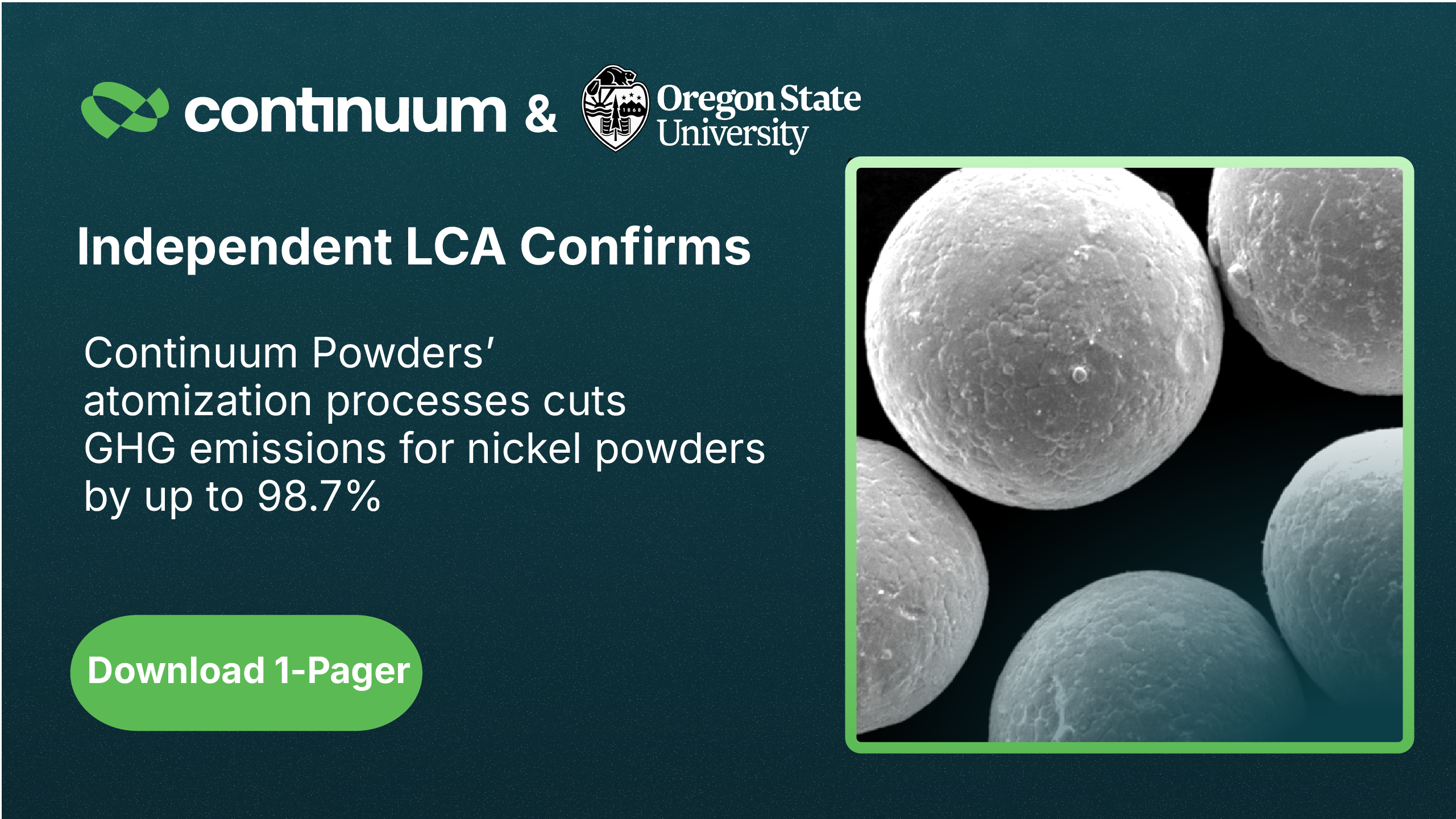 Knowledge Center 7 Nickel Powder, Reimagined: OSU LCA Confirms Up to 98.7% Lower GHG Emissions