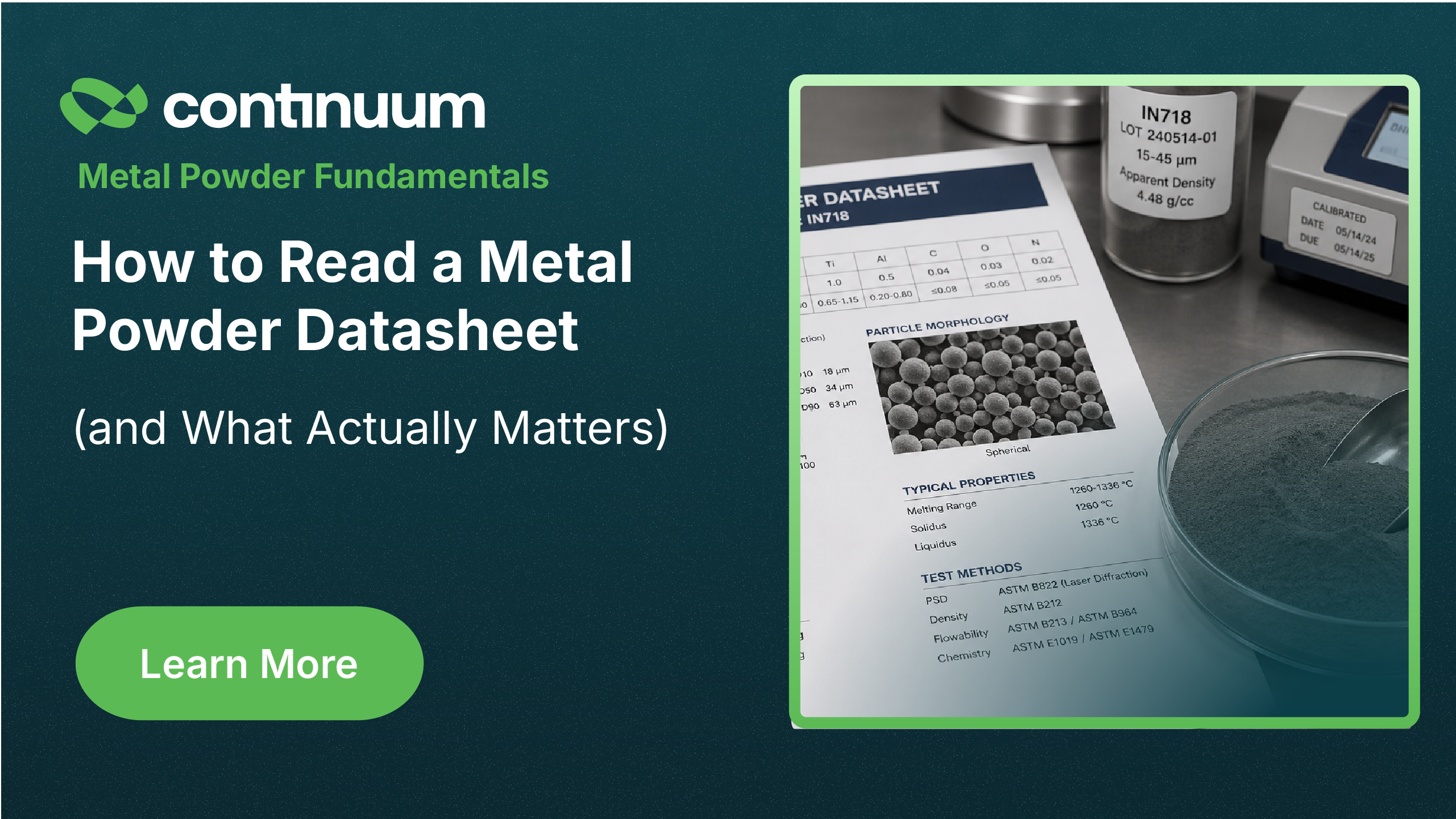 Home 11 How to Read a Metal Powder Datasheet (and What Actually Matters)